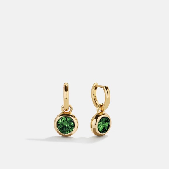 BaubleBar Jewelry - BaubleBar Gold and Green Drop Earrings